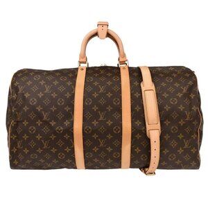 Louis Vuitton Monogram Keepall Bandouliere 55 Duffle Bag